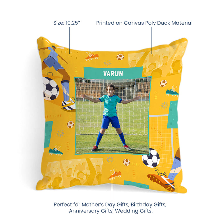 Personalised Photo Cushions - FootBall Goals Boy