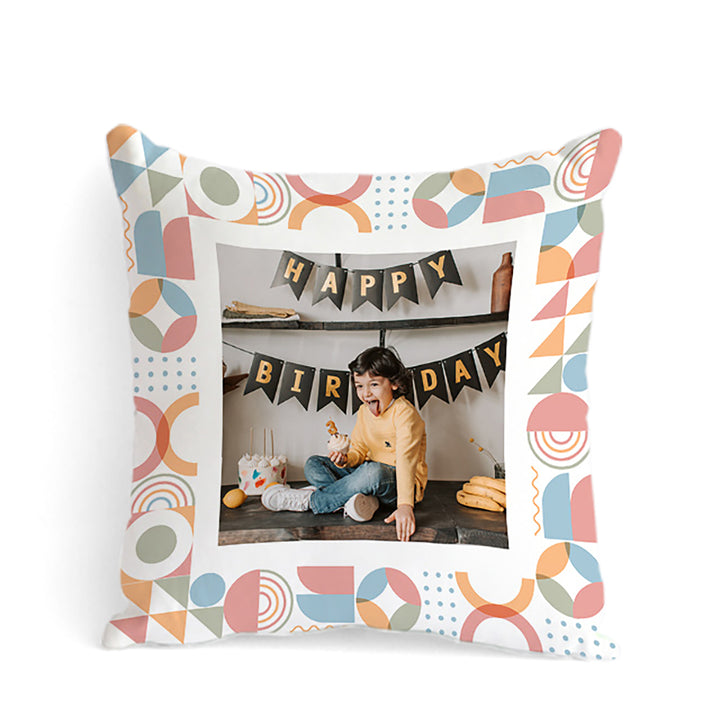 Personalised Photo Cushions - Geometric Fun