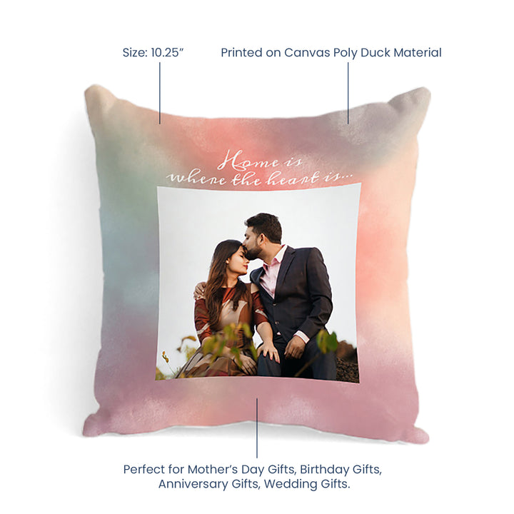 Personalised Photo Cushions - Home Is Where The Heart Is