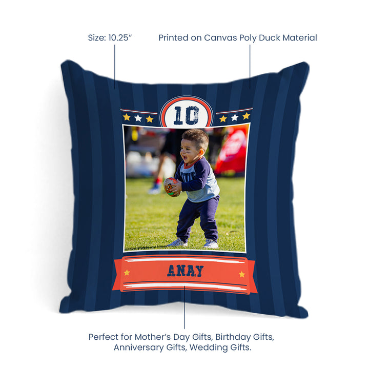 Personalised Photo Cushions - Jersey Number