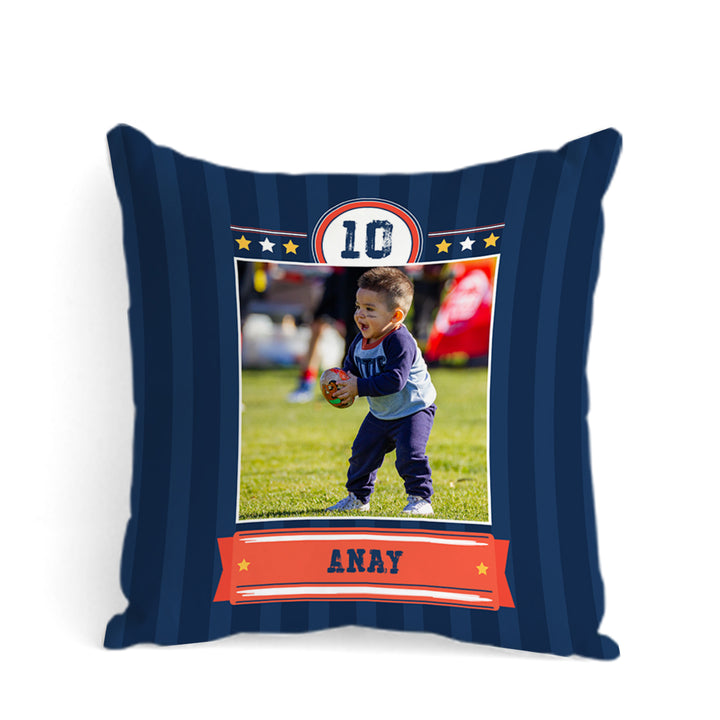 Personalised Photo Cushions - Jersey Number