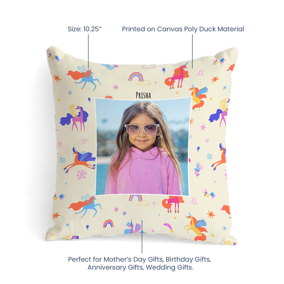 Personalised Photo Cushions - Magical Unicorn