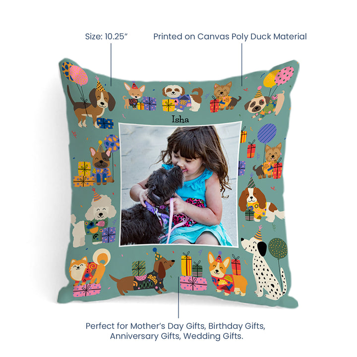 Personalised Photo Cushions - Paw Party