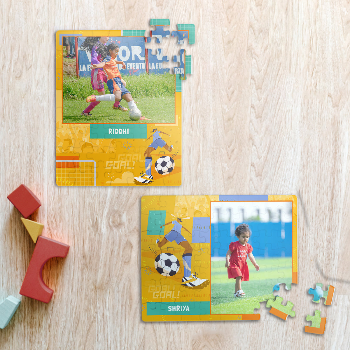 Photo Puzzle - FootBall Goals Girl