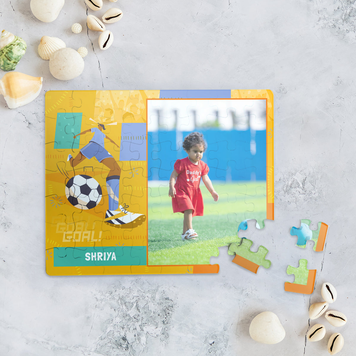 Photo Puzzle - FootBall Goals Girl