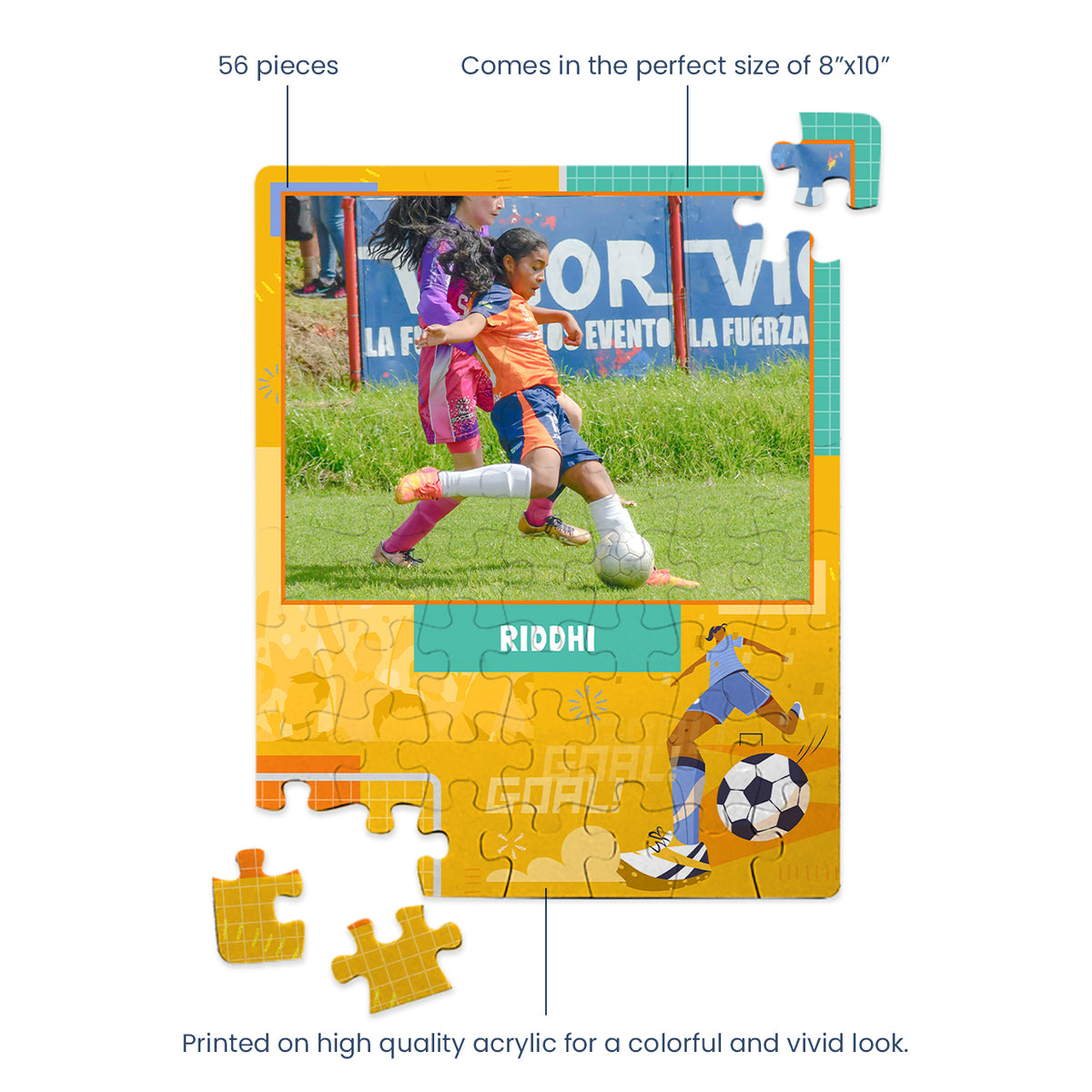 Photo Puzzle - FootBall Goals Girl