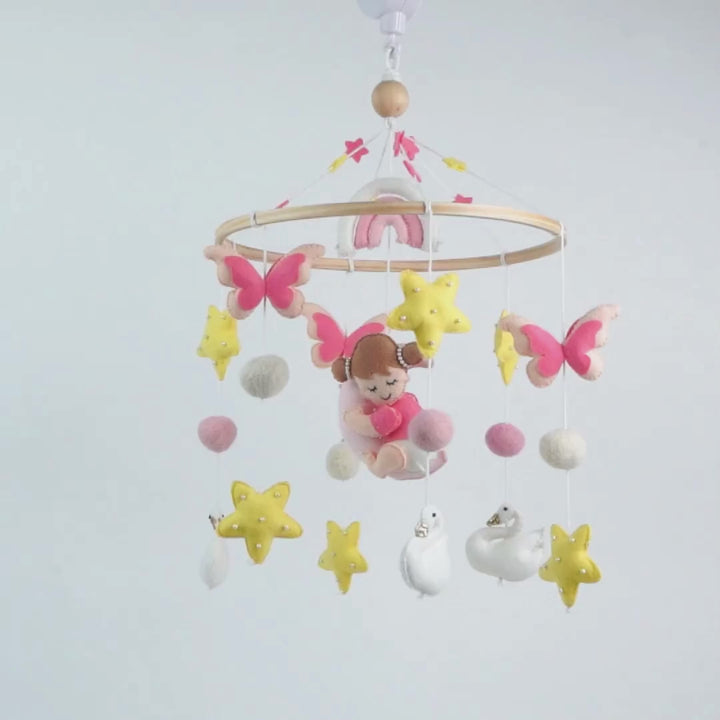 Babble Wrap Cot / Crib Mobile - Twinkling Princess
