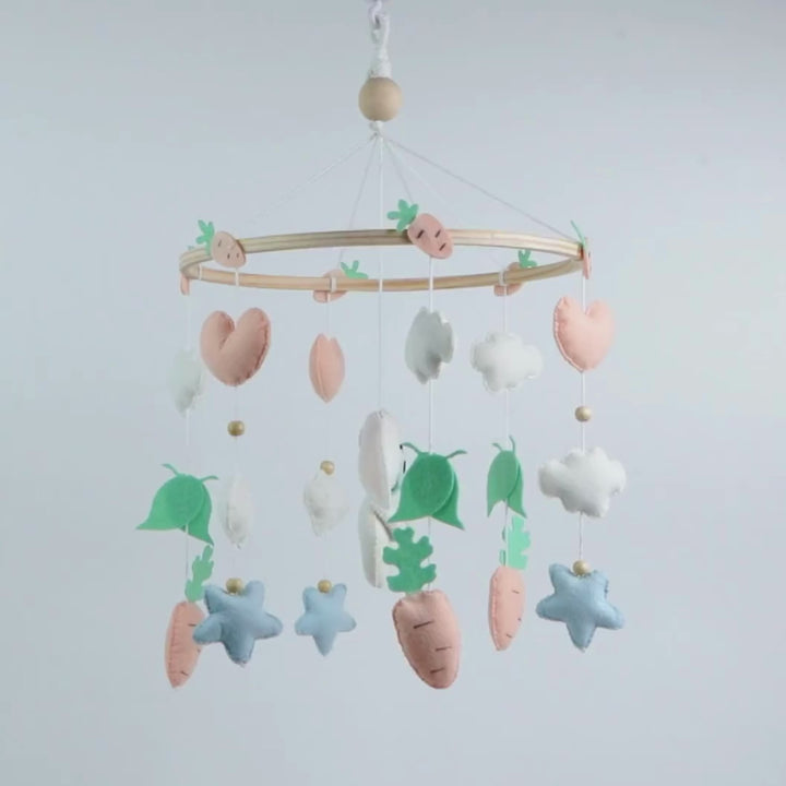 Babble Wrap Cot / Crib Mobile - Bunny Wonderland