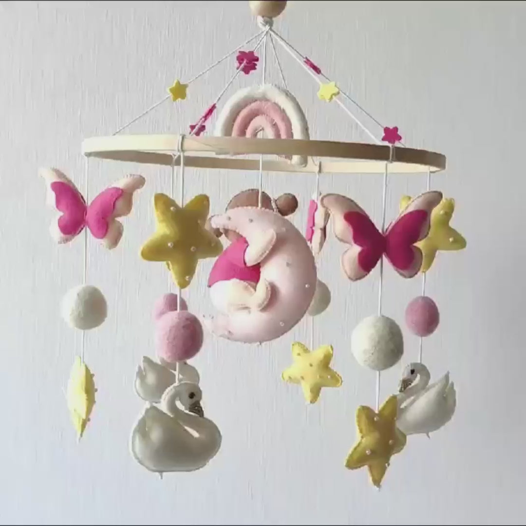 Babble Wrap Cot / Crib Mobile - Twinkling Princess