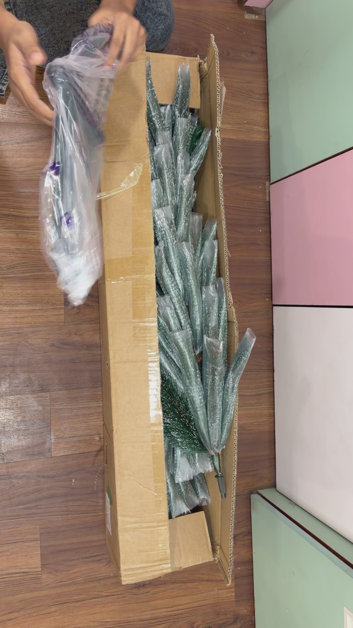 7ft Alpine Frost Evergreen Christmas Tree