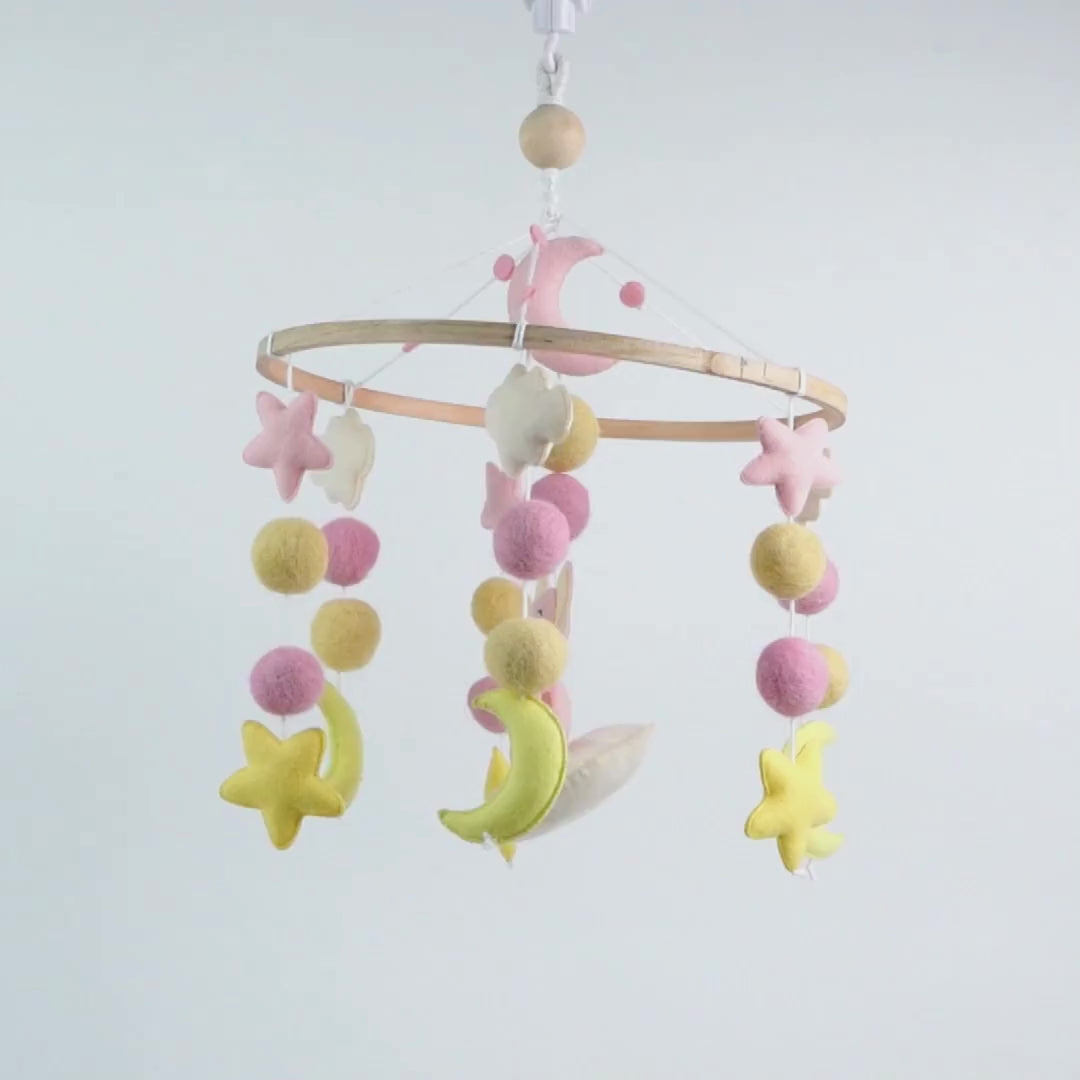 Babble Wrap Cot / Crib Mobile - Starry Sky Elephant