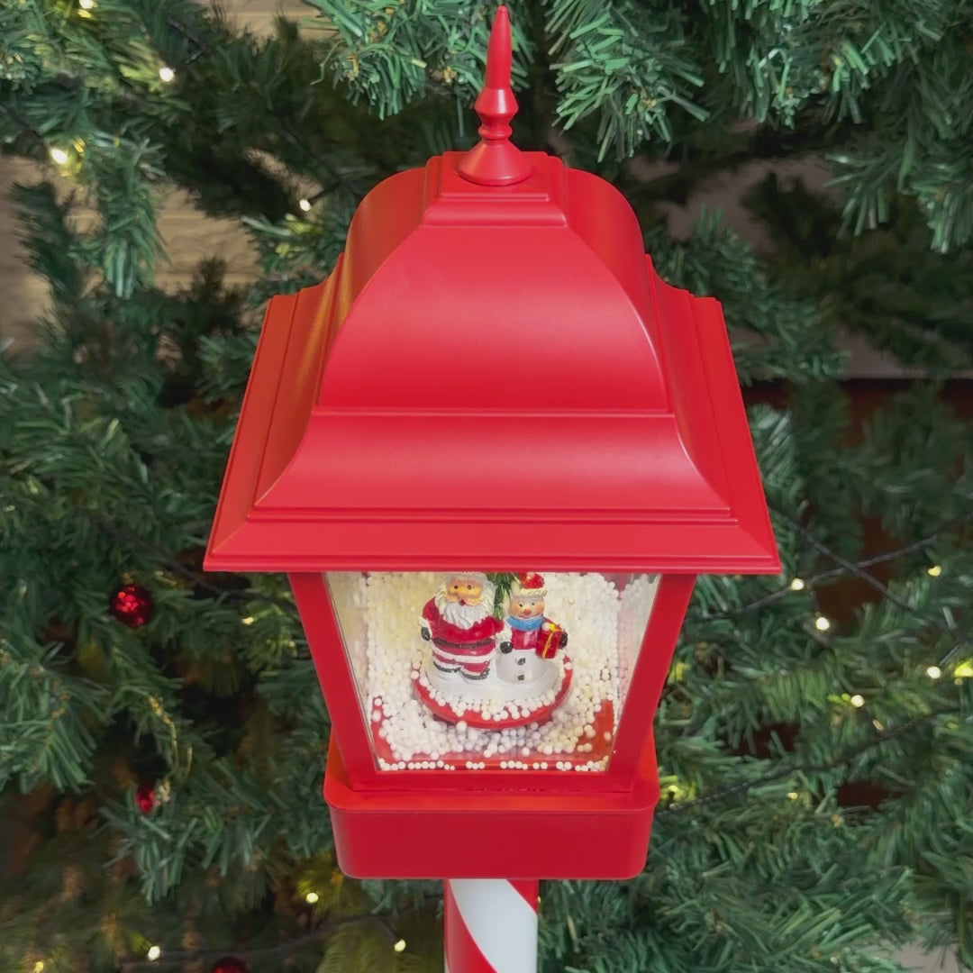 4ft Musical Snowfall Lamp Post
