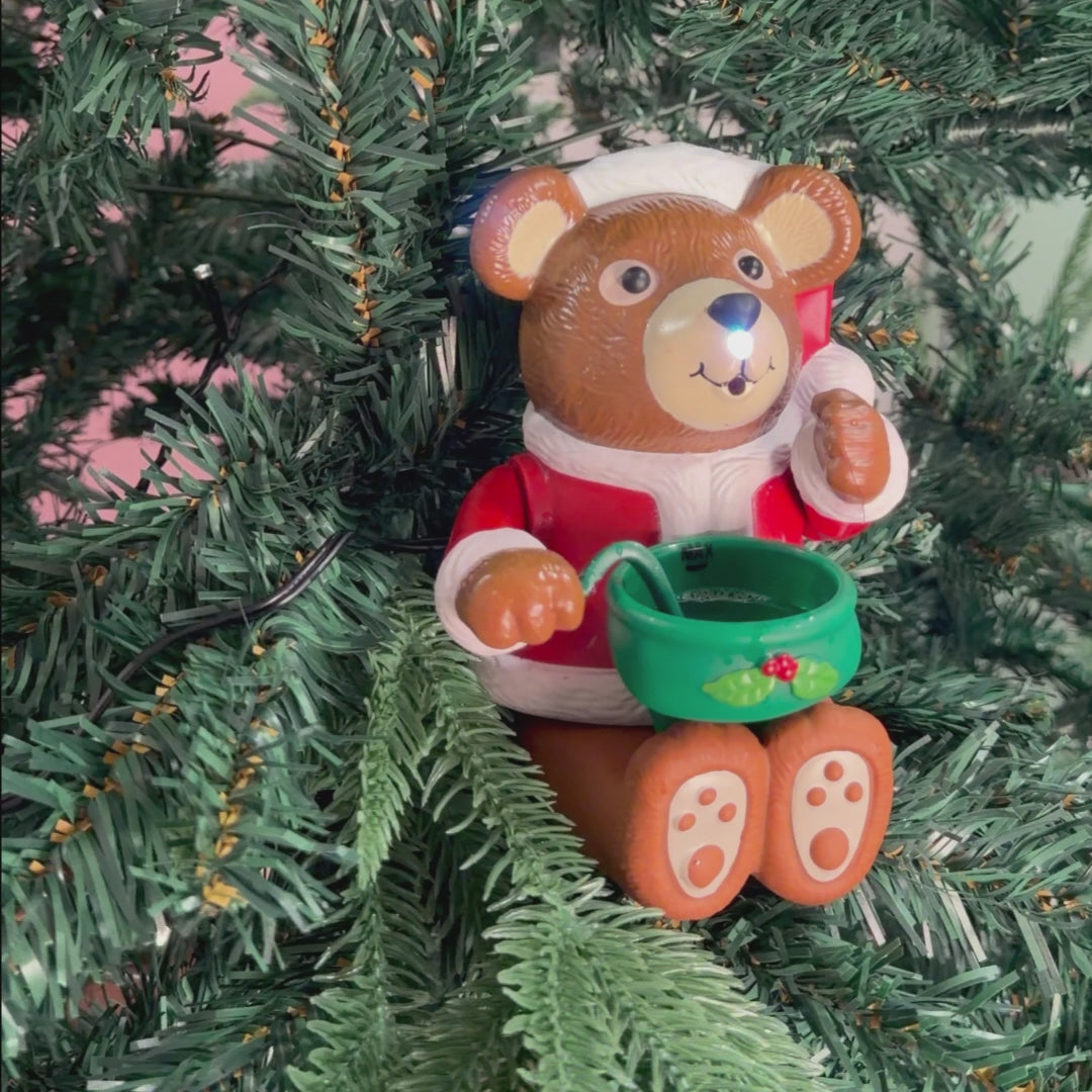 Bubble Blowing Santa Bear