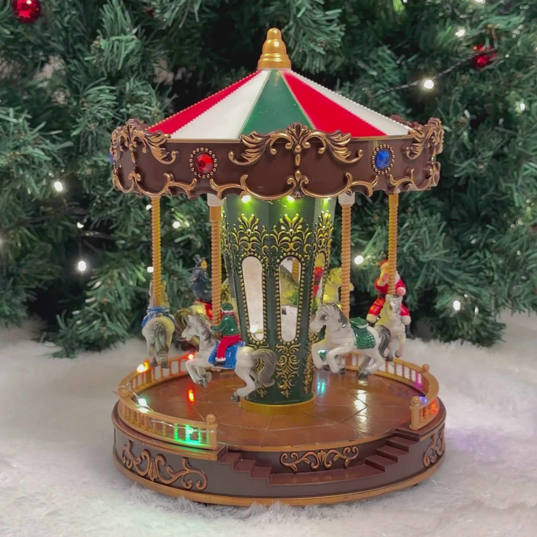 Musical Rotating Carousel with LED Lights