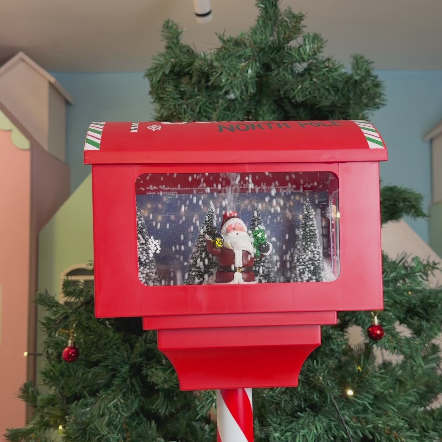 5ft Musical Snowfall Letter Box