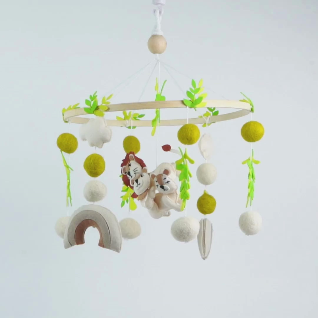 Babble Wrap Cot / Crib Mobile - King of the Jungle