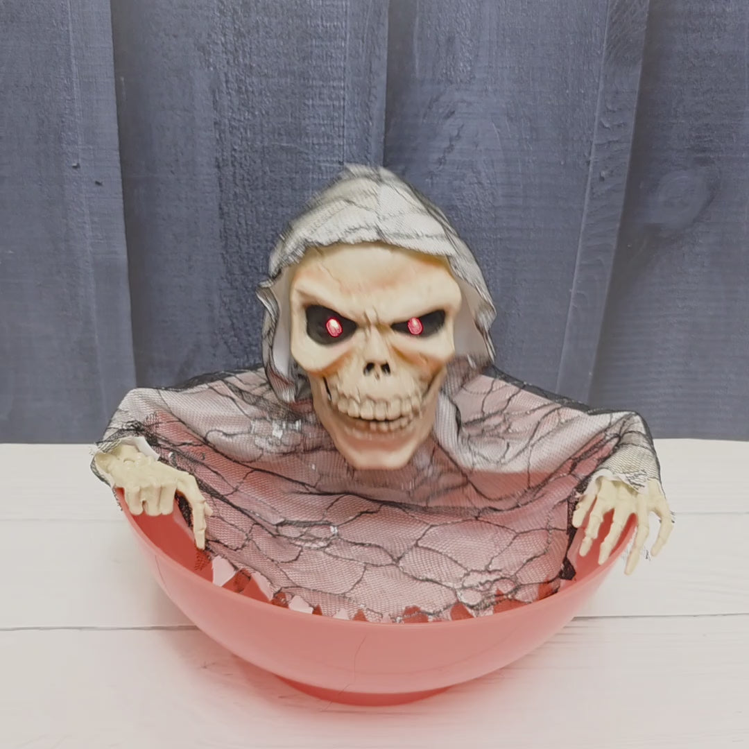 Animated Candy Bowl – Haunted Flame Orange