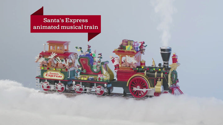 Babble Wrap 16" Musical Santa's Express Adventure With Real Smoke