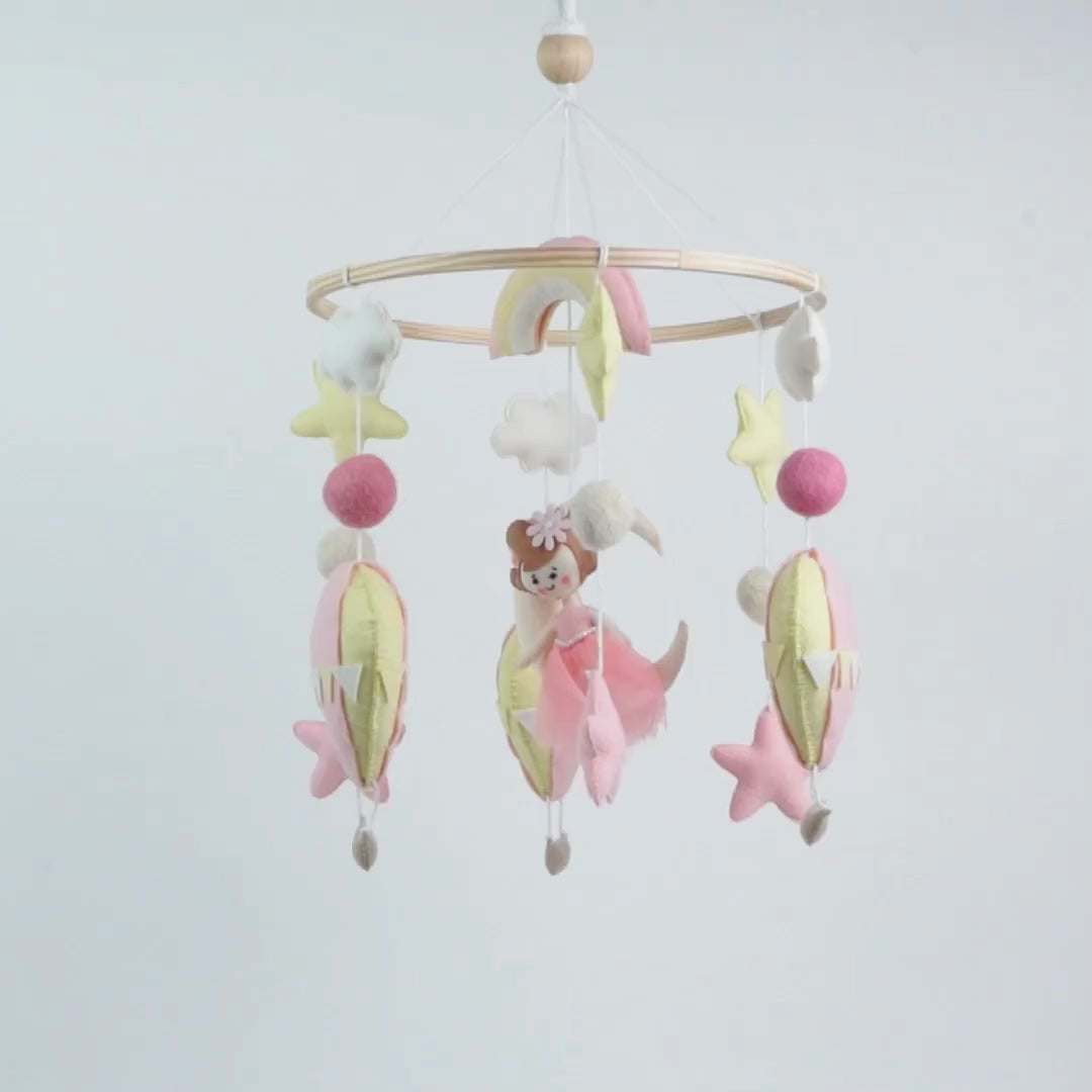 Babble Wrap Cot / Crib Mobile - Fairy’s Magic Balloon Ride