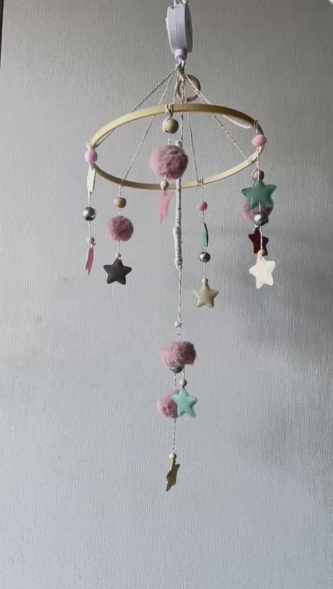 Babble Wrap Cot / Crib Mobile - Starry Moon