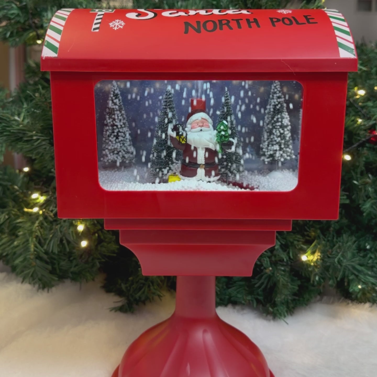 Santa’s Merry Mail Musical Snowfall Box
