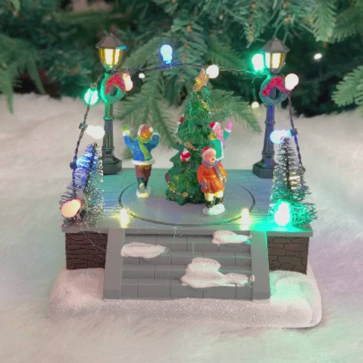 Musical Skating Village with LED Lights