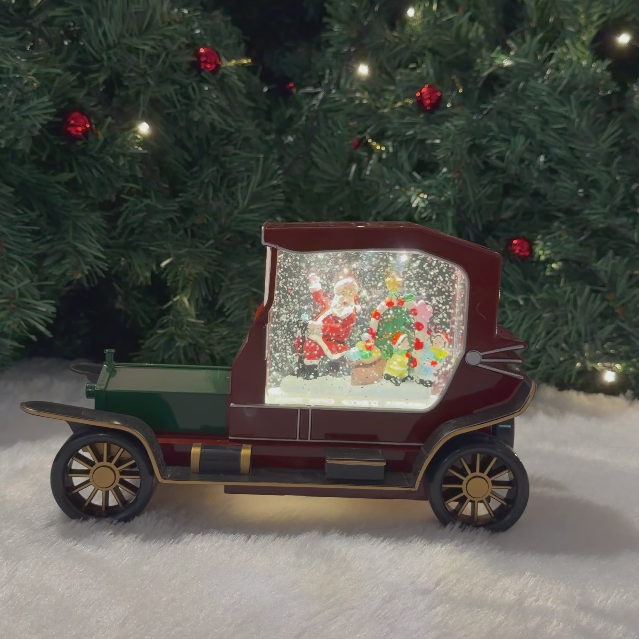 Water Light Carols - Santa & Friends Vintage Car