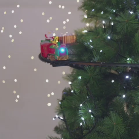 Santa’s Sound & Light train around the tree