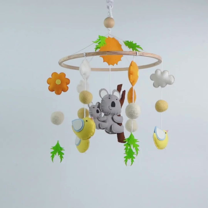 Babble Wrap Cot / Crib Mobile - Koala's Winged Wonderland