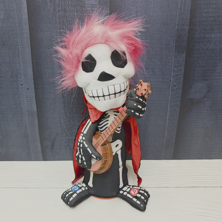 Animated Skeleton Rockstar – Banjo Ghoul