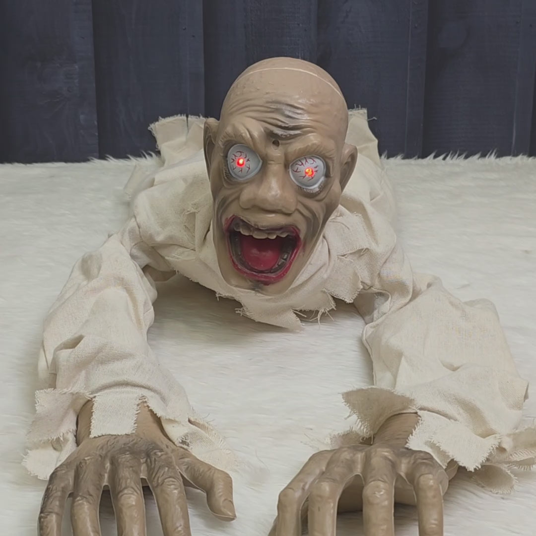 Animated Screaming Ghoul Crawling Creeper