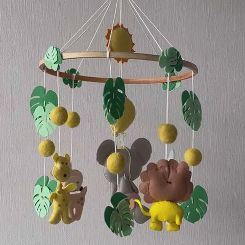 Babble Wrap Cot / Crib Mobile - Safari Adventure