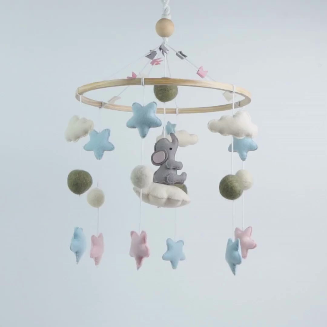 Babble Wrap Cot / Crib Mobile - Ellie in the Sky
