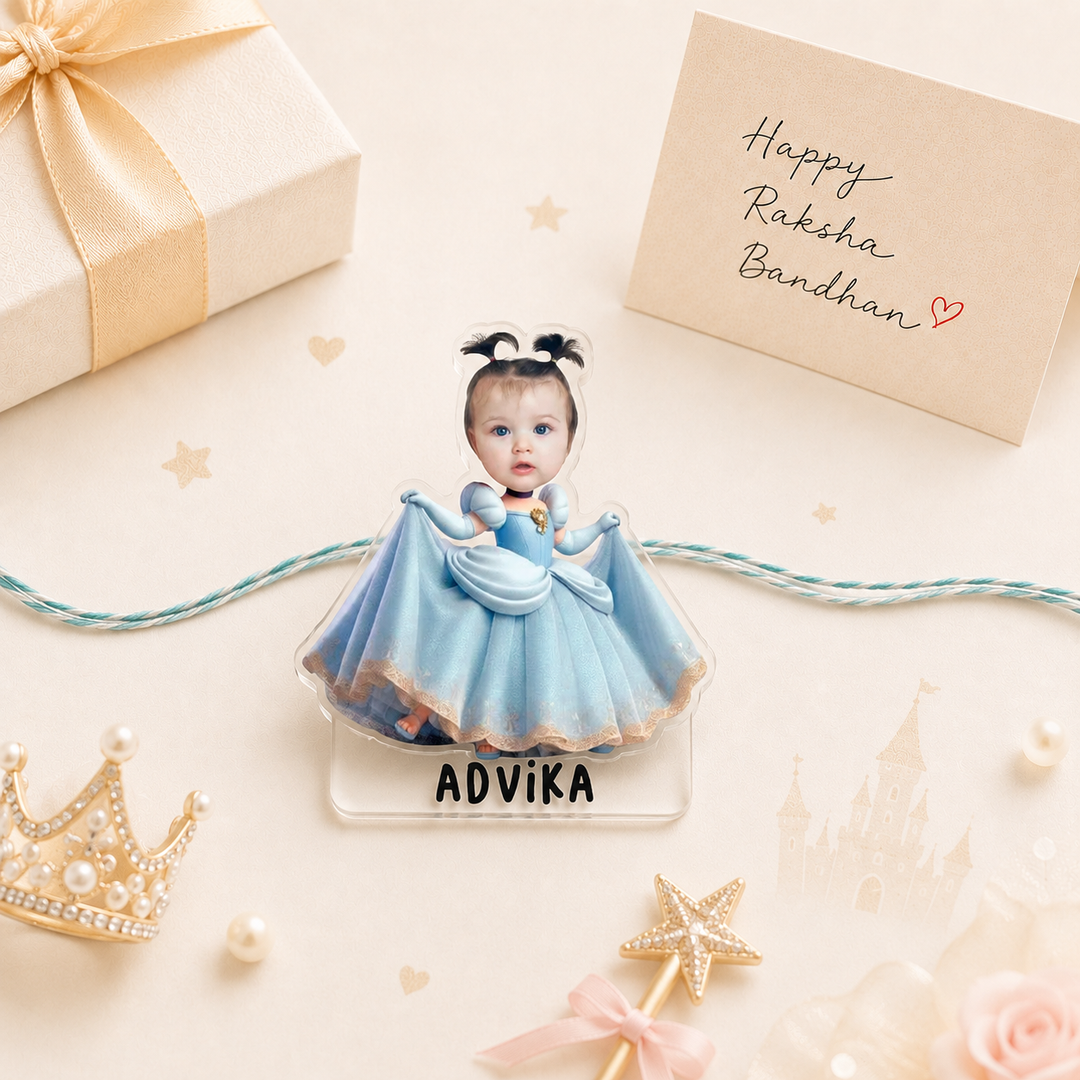 Babble Wrap Personalised Caricature Rakhi - Princess
