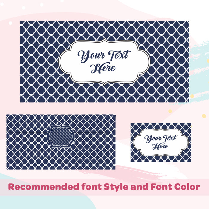 PERSONALISED GIFT ENVELOPES, CARDS & STICKERS COMBO - QUATREFOIL, SET OF 130