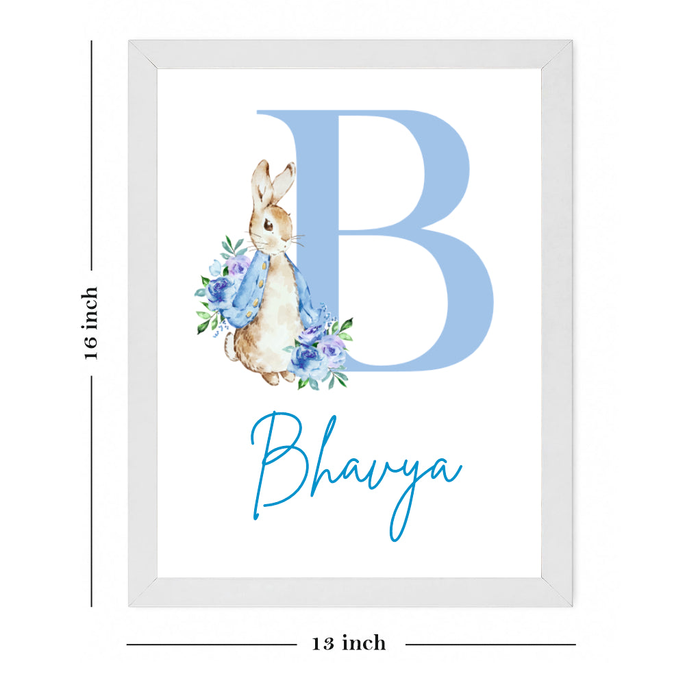 Wall Frame - Bunny Bloom Initial