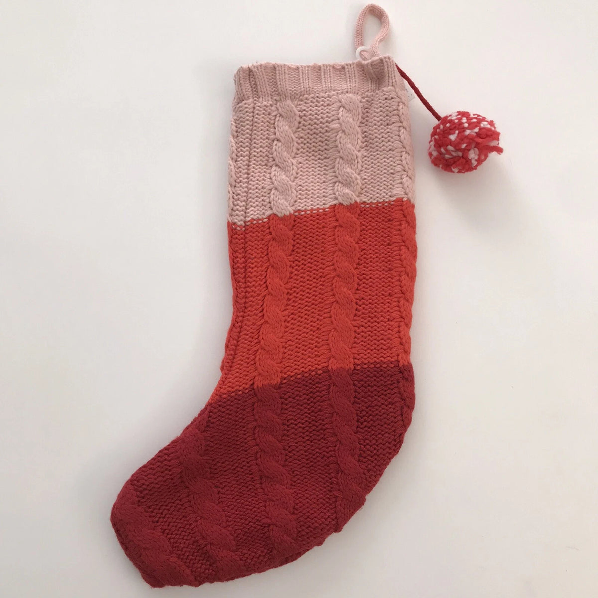 Candy Stripe Knit Stocking