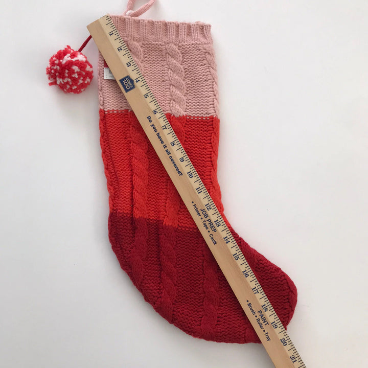 Candy Stripe Knit Stocking