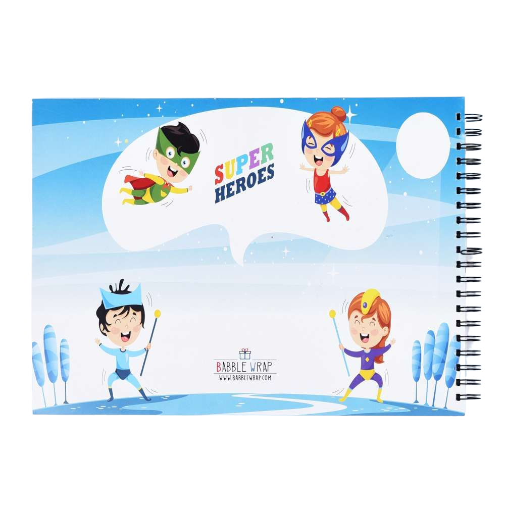 Sketch Books With Personalized Crayons - Comic Super Heroes
