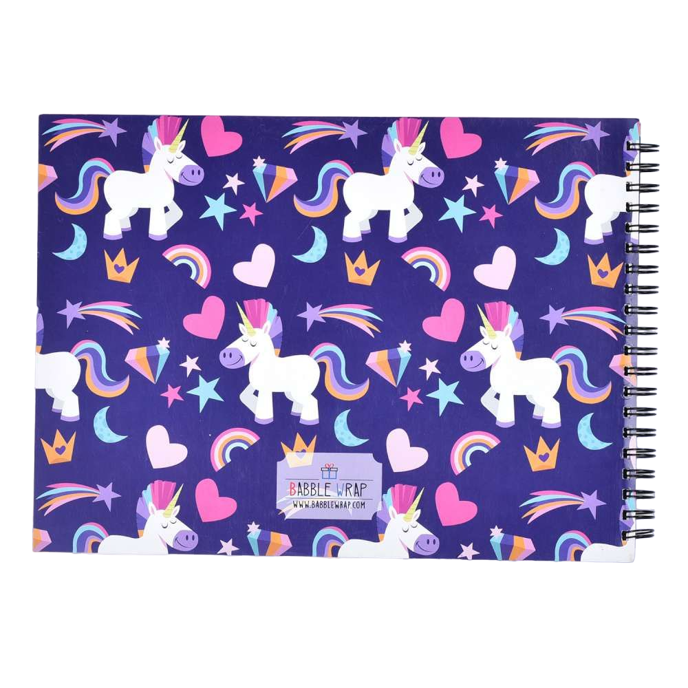 Sketch Books With Personalized Crayons - Magical Unicorn