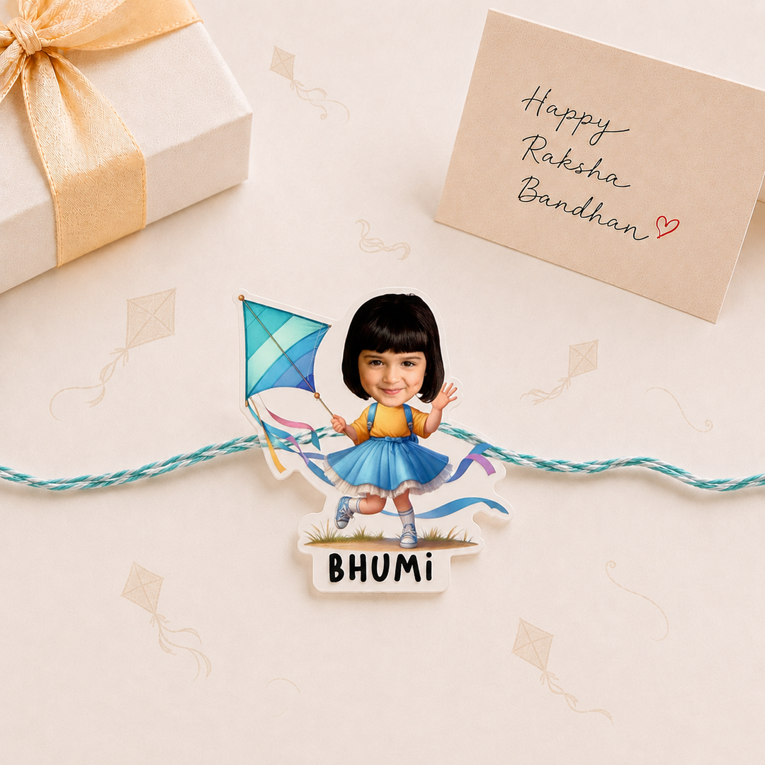 Babble Wrap Personalised Caricature Rakhi - SkyHigh