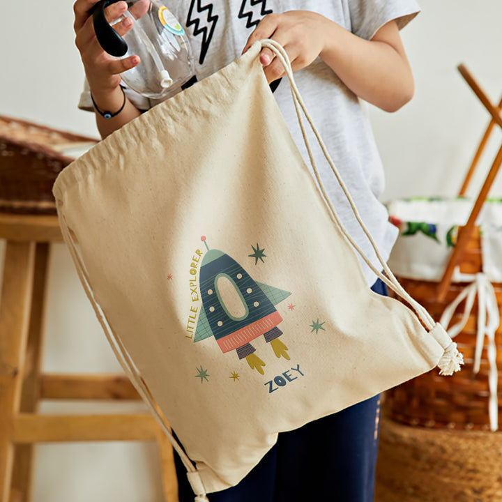 Personalised Drawstring Bag - Space Explorer