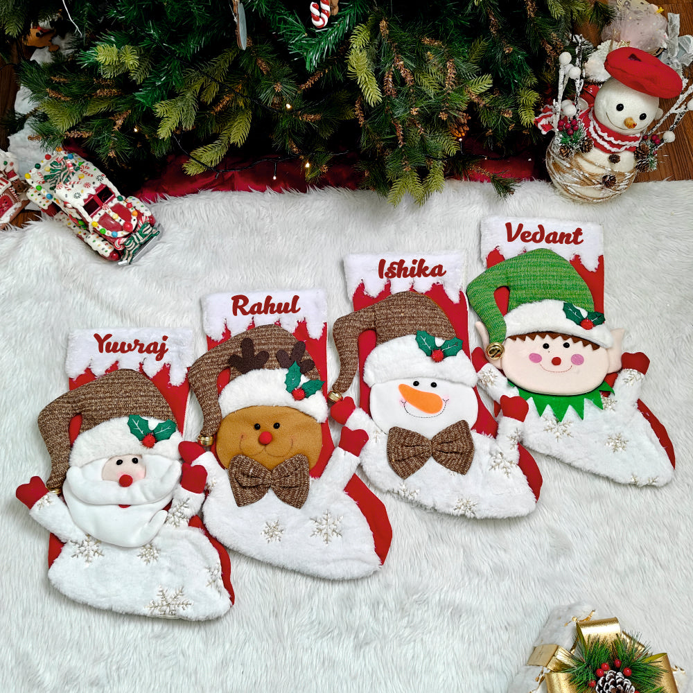 Snowy Snuggle Stockings - Set of 4