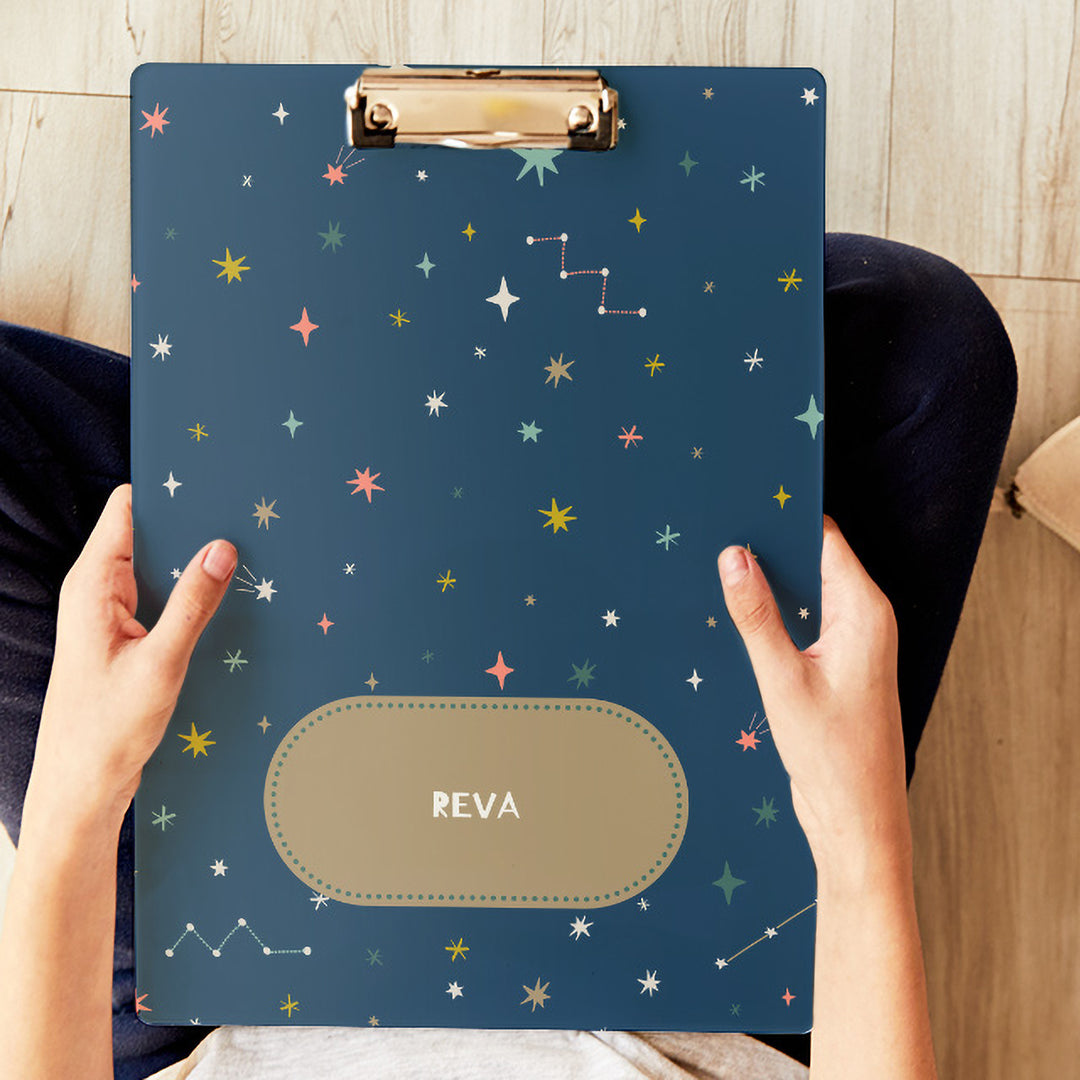 Personalised Clipboard - Twinkling Stars