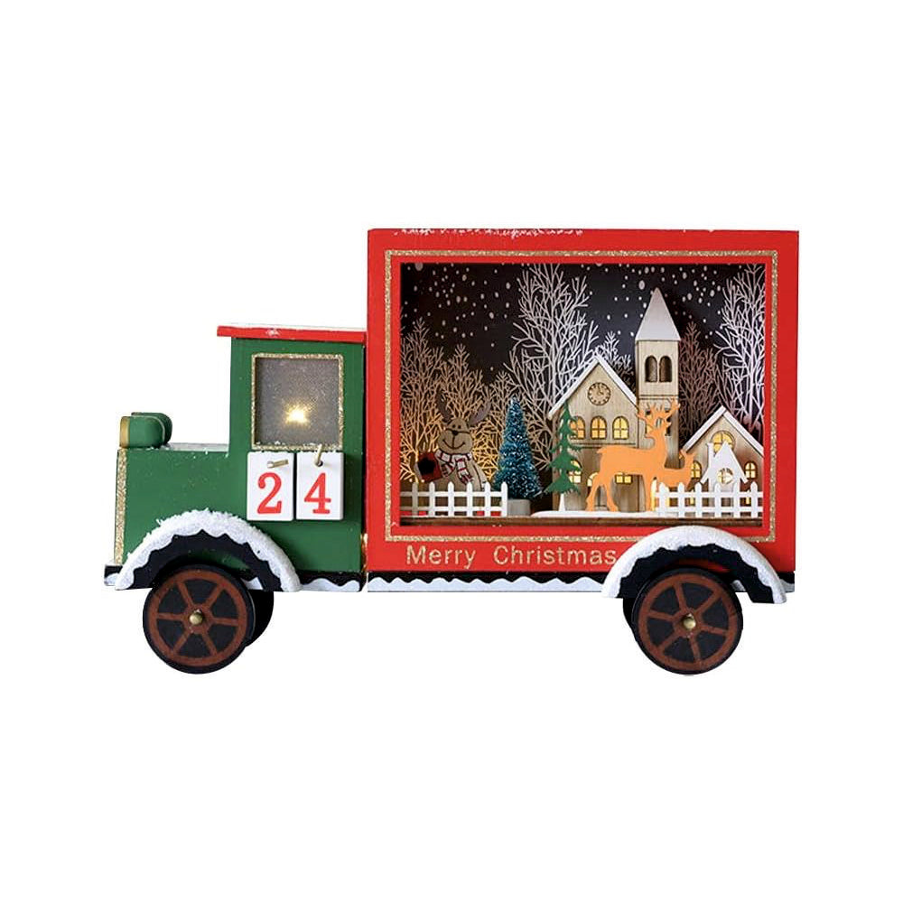 Light-Up Snowy Village Christmas Countdown