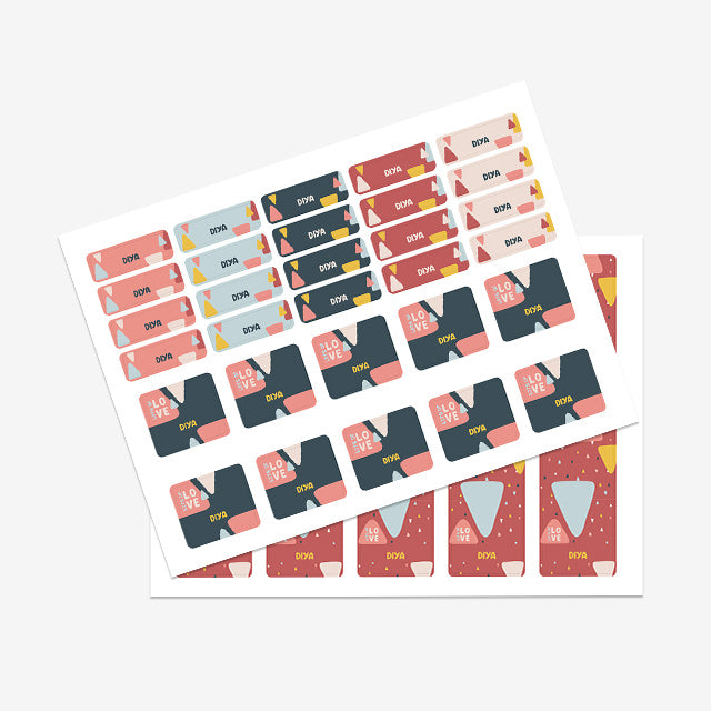 Name Labels / Gift Stickers - Triangle Tango – Babble Wrap