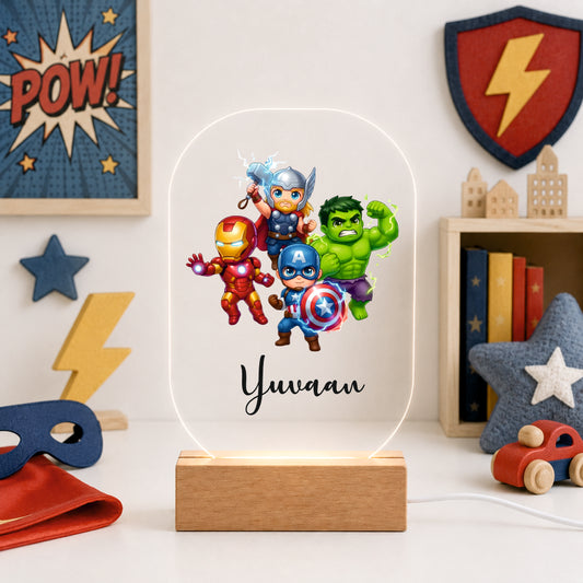 Acrylic LED Night Lamp - Brave Little Heroes