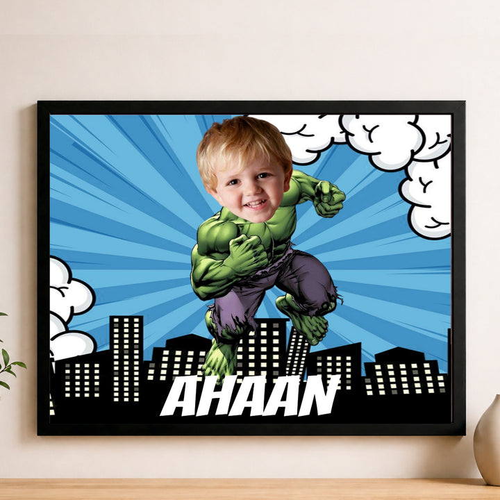 Birth Statistics Frame - Little Hulk Hero