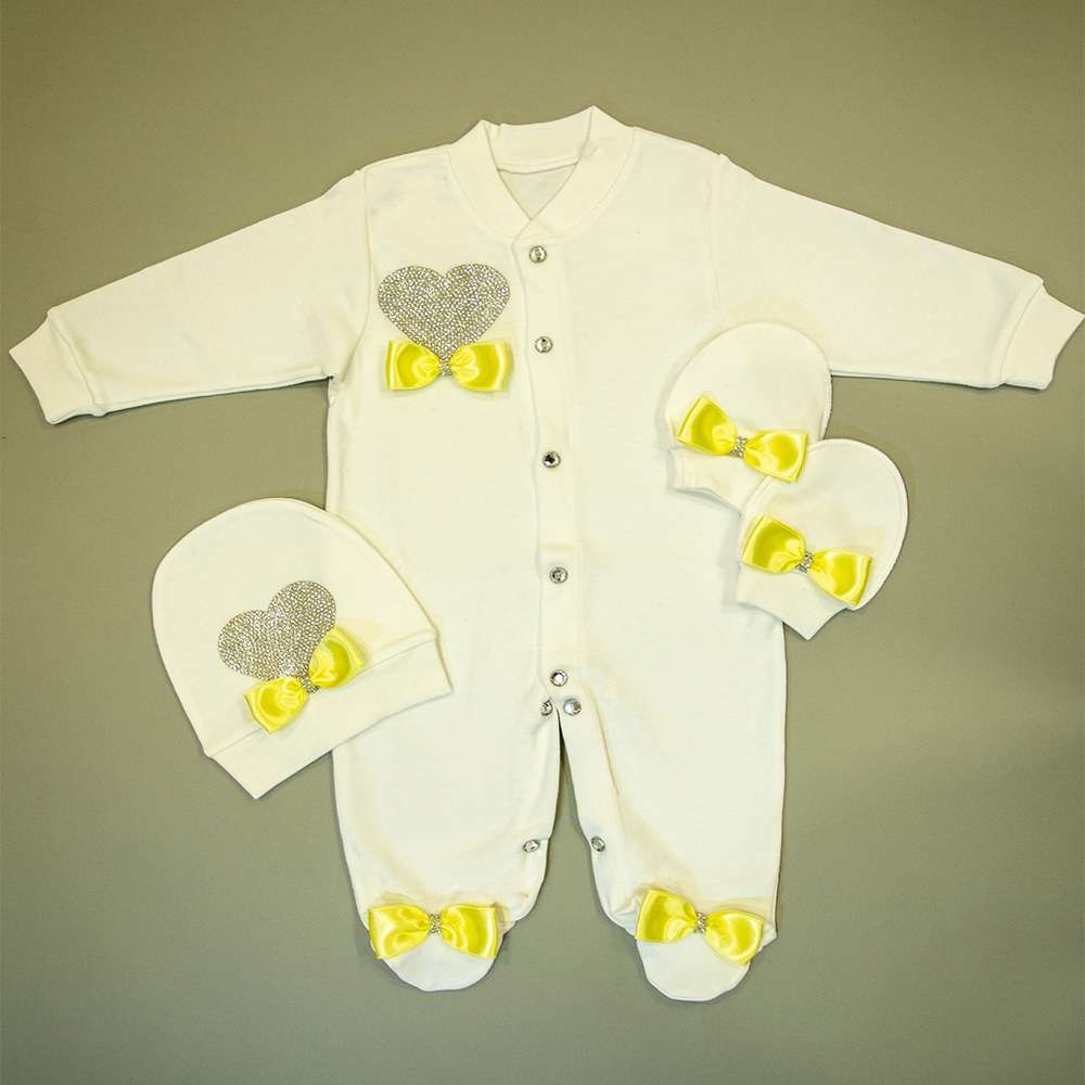 Peruvian Romper Set- Yellow Heart
