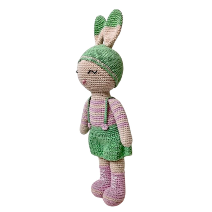 Crochet Toy- Bunny Bliss (Aqua-Pink)